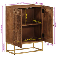 Thumbnail for Sideboard 55x30x76 cm Massivholz Mango und Eisen