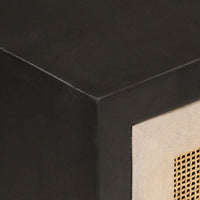 Thumbnail for Sideboard Schwarz 55x30x76 cm Massivholz Mango und Eisen