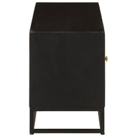 Thumbnail for TV-Schrank Schwarz 110x30x40 cm Massivholz Mango und Eisen