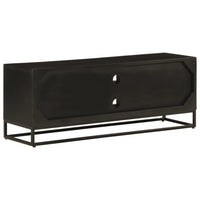 Thumbnail for TV-Schrank Schwarz 110x30x40 cm Massivholz Mango und Eisen