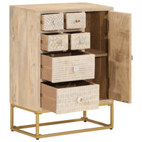 Thumbnail for Sideboard 55x30x76 cm Massivholz Mango und Eisen