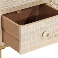 Thumbnail for Sideboard 55x30x76 cm Massivholz Mango und Eisen