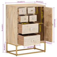 Thumbnail for Sideboard 55x30x76 cm Massivholz Mango und Eisen