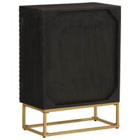 Thumbnail for Sideboard Schwarz 55x30x76 cm Massivholz Mango und Eisen