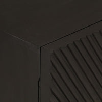 Thumbnail for Sideboard Schwarz 55x30x76 cm Massivholz Mango und Eisen
