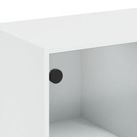 Thumbnail for Bücherregal mit Türen Weiß 136x37x109 cm Holzwerkstoff
