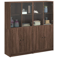 Thumbnail for Bücherschrank mit Türen Braun Eichen-Optik 136x37x142 cm