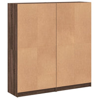 Thumbnail for Bücherschrank mit Türen Braun Eichen-Optik 136x37x142 cm