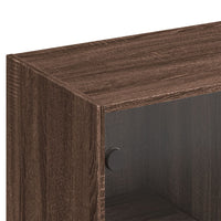 Thumbnail for Bücherschrank mit Türen Braun Eichen-Optik 136x37x142 cm