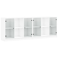 Thumbnail for Bücherschrank mit Türen Weiß 204x37x75 cm Holzwerkstoff