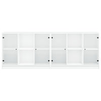 Thumbnail for Bücherschrank mit Türen Weiß 204x37x75 cm Holzwerkstoff