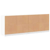 Thumbnail for Bücherschrank mit Türen Weiß 204x37x75 cm Holzwerkstoff