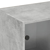 Thumbnail for Bücherschrank mit Türen Betongrau 204x37x75 cm Holzwerkstoff