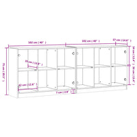 Thumbnail for Bücherschrank mit Türen Braun Eichen-Optik 204x37x75 cm