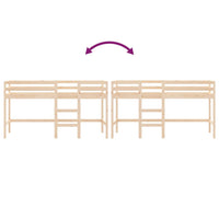 Thumbnail for Kinderhochbett mit Leiter 80x200 cm Massivholz Kiefer