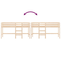 Thumbnail for Kinderhochbett mit Leiter 90x200 cm Massivholz Kiefer