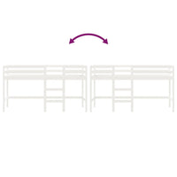 Thumbnail for Kinderhochbett mit Leiter Weiß 90x200 cm Massivholz Kiefer