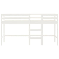Thumbnail for Kinderhochbett mit Leiter Weiß 90x190 cm Massivholz Kiefer