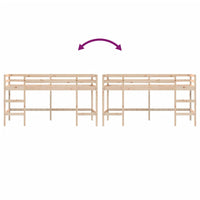 Thumbnail for Kinderhochbett mit Leiter 80x200 cm Massivholz Kiefer