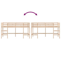 Thumbnail for Kinderhochbett mit Leiter 90x200 cm Massivholz Kiefer