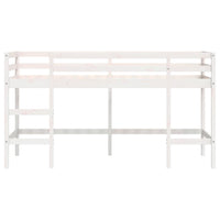 Thumbnail for Kinderhochbett mit Leiter Weiß 90x200 cm Massivholz Kiefer