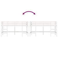 Thumbnail for Kinderhochbett mit Leiter 90x190 cm Massivholz Kiefer