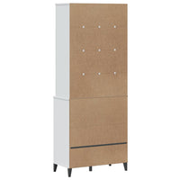Thumbnail for Highboard VIKEN Weiß 80x40x200 cm Massivholz Kiefer