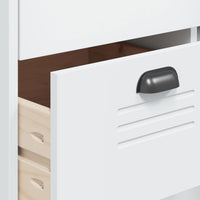 Thumbnail for Highboard VIKEN Weiß 80x40x190 cm Massivholz Kiefer