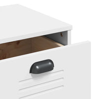 Thumbnail for Highboard VIKEN Weiß 80x40x190 cm Massivholz Kiefer