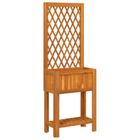 Thumbnail for Pflanzkübel mit Rankgitter & Ablage 55x29,5x152 cm Akazienholz