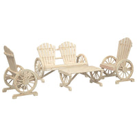 Thumbnail for 4-tlg. Garten-Lounge-Set Massivholz Tanne