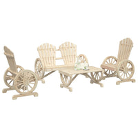 Thumbnail for 4-tlg. Garten-Lounge-Set Massivholz Tanne