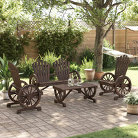 Thumbnail for 4-tlg. Garten-Lounge-Set Massivholz Tanne