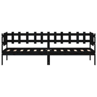 Thumbnail for Tagesbett Schwarz 90x190 cm Massivholz Kiefer