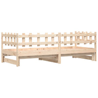 Thumbnail for Tagesbett Ausziehbar 2x(90x190) cm Massivholz Kiefer