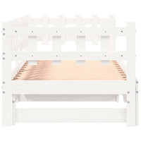 Thumbnail for Tagesbett Ausziehbar Weiß 2x(90x190) cm Massivholz Kiefer