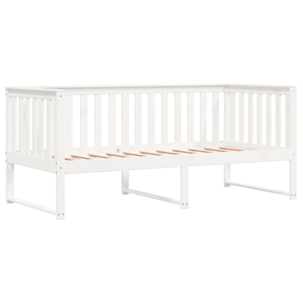 Tagesbett ohne Matratze Weiß 90x200 cm Massivholz Kiefer