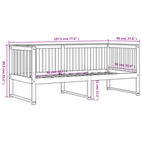 Thumbnail for Tagesbett ohne Matratze Weiß 90x190 cm Massivholz Kiefer