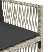 Thumbnail for Gartenstühle mit Kissen 4 Stk. Hellgrau Poly Rattan