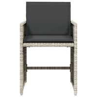 Thumbnail for Gartenstühle mit Kissen 4 Stk. Hellgrau Poly Rattan