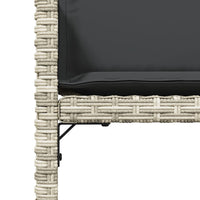 Thumbnail for Gartenstühle mit Kissen 4 Stk. Hellgrau Poly Rattan