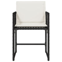 Thumbnail for Gartenstühle mit Kissen 4 Stk. Schwarz Poly Rattan