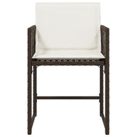 Thumbnail for Gartenstühle mit Kissen 4 Stk. Braun Poly Rattan