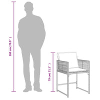 Thumbnail for Gartenstühle mit Kissen 4 Stk. Beige Poly Rattan