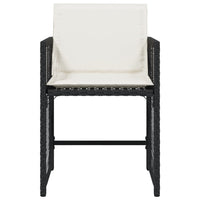 Thumbnail for Gartenstühle mit Kissen 4 Stk. Schwarz Poly Rattan