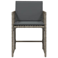 Thumbnail for Gartenstühle mit Kissen 4 Stk. Grau Poly Rattan