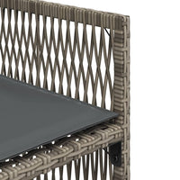 Thumbnail for Gartenstühle mit Kissen 4 Stk. Grau Poly Rattan