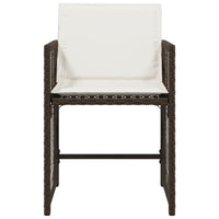 Thumbnail for Gartenstühle mit Kissen 4 Stk. Braun Poly Rattan