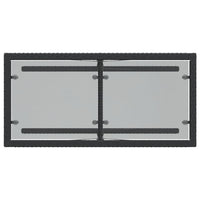 Thumbnail for 3-tlg. Bistro-Set mit Kissen Schwarz Poly Rattan