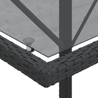 Thumbnail for 3-tlg. Bistro-Set mit Kissen Schwarz Poly Rattan